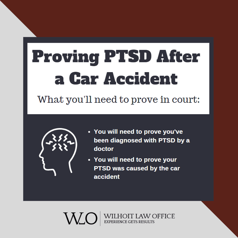 Infograph of how to prove PTSD after a car accident
